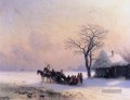 Winterszene in wenig russland 1868 Verspielt Ivan Aiwasowski makedonisch